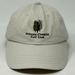 Hidden Cypress Golf Club Dad Hat Baseball Cap Golfer Bluffton SC Strapback Beige